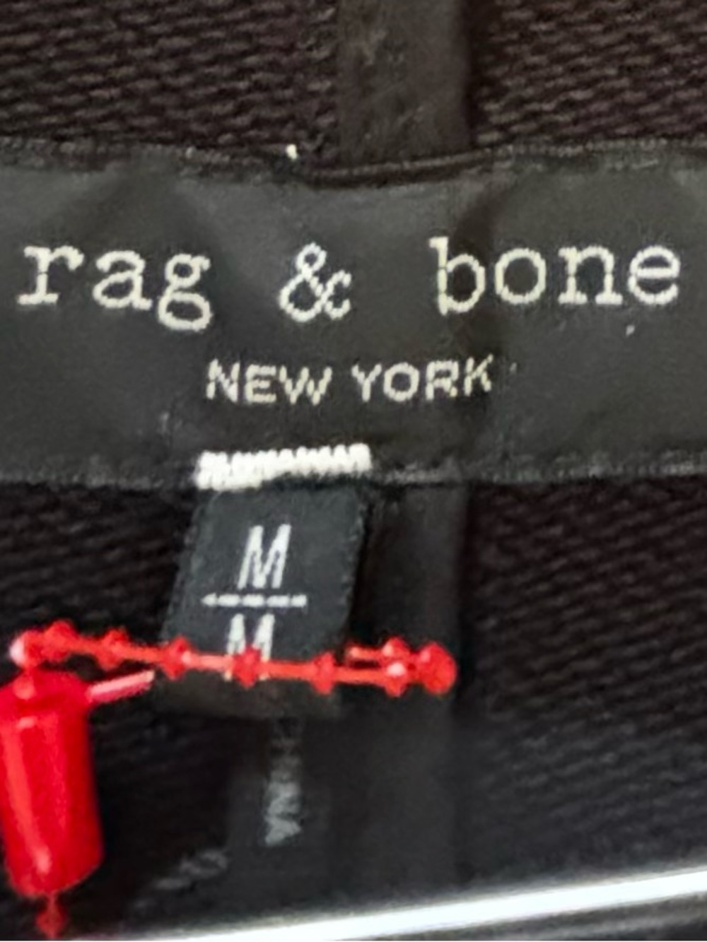 Rag & Bone Black Extra Long Women’s Coat with Safety Pin Accents - Picture 4 of 6